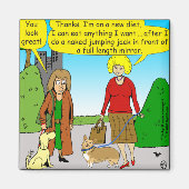 1411 Jumping Jack Diet Cartoon Magnet (Vorne)