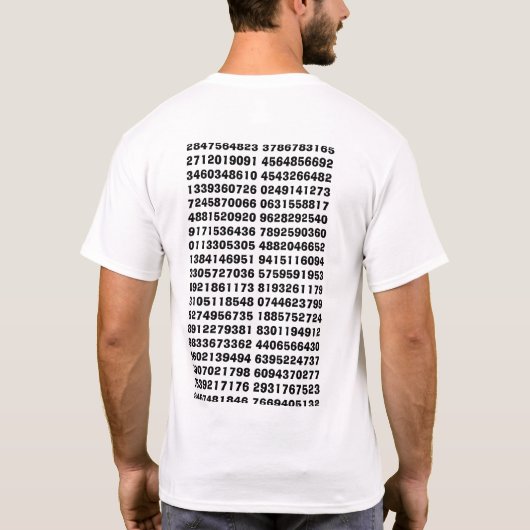 1415926535897932384626433832795028841971693… T-Shirt (Rückseite)