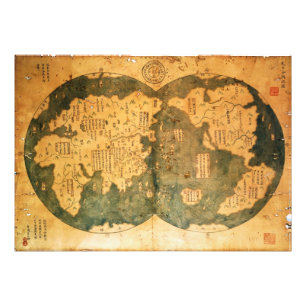 1418 Chinese-Weltkarte durch Gavin Menzies Fotodruck