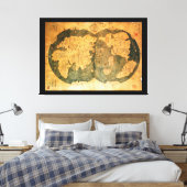 1418 Chinesische Weltkarte von Gavin Menzies Leinwanddruck (Insitu (Schlafzimmer))