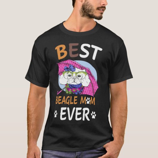 141 Beste Beagle-Mama je T-Shirt (Vorderseite)