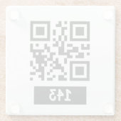 143 Geheimcode QR-Nachricht, dekodieren und sagen Glasuntersetzer (Rückseite)