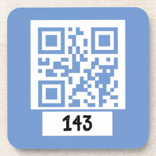 143 geheime QR-Code-Nachricht, dekodieren, sagen S Getränkeuntersetzer