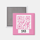 143 geheime QR-Code-Nachricht, dekodieren, sagen S Magnet (Vorderseite/Rückseite)