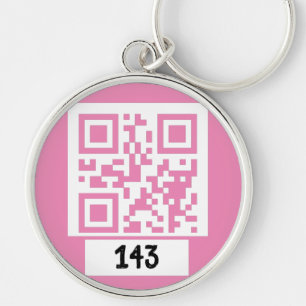 143 geheime QR-Code-Nachricht, dekodieren, sagen S Schlüsselanhänger