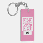 143 geheime QR-Code-Nachricht, dekodieren, sagen S Schlüsselanhänger (Vorderseite links)