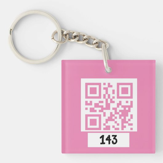 143 geheime QR-Code-Nachricht, dekodieren, sagen S Schlüsselanhänger (Vorderseite)