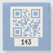 143 geheime QR-Code-Nachricht, dekodieren, sagen S Steinuntersetzer (Vorderseite)