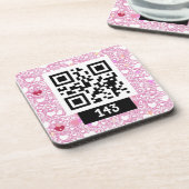 143 geheime QR-Code-Nachricht, sagen Sie, sie deko Getränkeuntersetzer (Linke Seite)