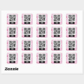 143 geheime QR-Code-Nachricht, sagen Sie, sie deko Quadratischer Aufkleber (Blatt)