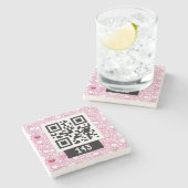 143 geheime QR-Code-Nachricht, sagen Sie, sie deko Steinuntersetzer (Seitenansicht)