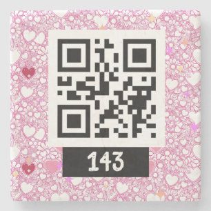 143 geheime QR-Code-Nachricht, sagen Sie, sie deko Steinuntersetzer