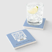 143 QR-Code-Meldung, dekodieren, sagen wir es.PS Steinuntersetzer (Seitenansicht)