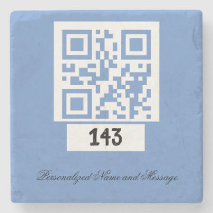 143 QR-Code-Meldung, dekodieren, sagen wir es.PS Steinuntersetzer
