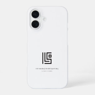 1450 Gutenberg Bewegliche Type Minimalist iPhone 16 Hülle