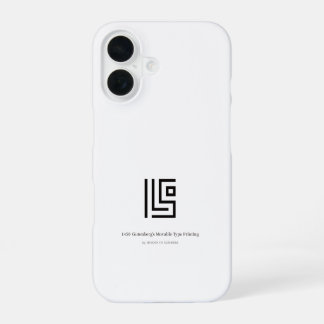 1450 Gutenberg Bewegliche Type Minimalist iPhone 16 Hülle