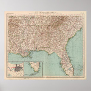 14546 Arche, Tenn, La, Fräulein, Fla, Ala, GA, Sc Poster