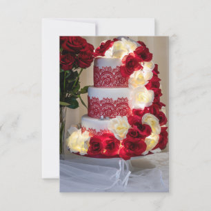 1458-Hochzeitstorte, Brautstrauß, Ringe und Schlei Einladung