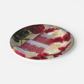 1458-Wedding Cake, Bouquet, Rings and Veil Pappteller (Schrägansicht)