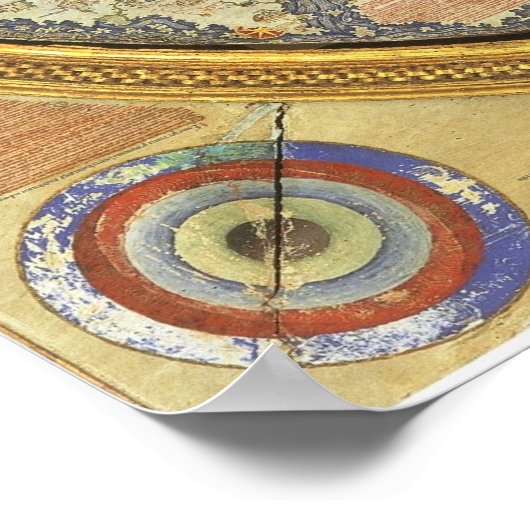 1460 Die Fra Mauro hat die Weltkarte invertiert Poster (Ecke)