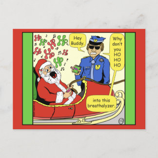 1469 Ho Ho in diese Weihnachtskarte Cartoon Postkarte