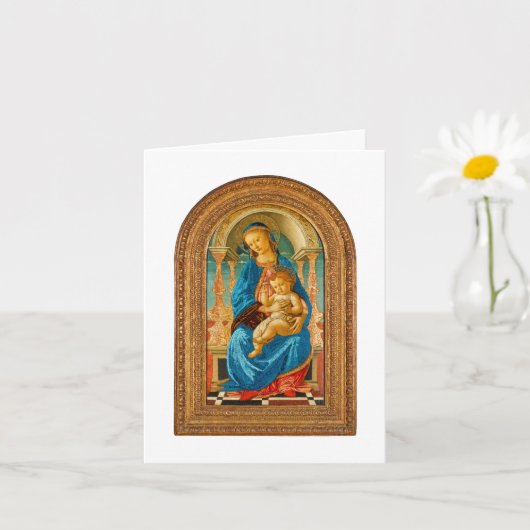 1470 Botticelli Madonna mit Kind auf dem Thron Karte (Kleine Pflanze)