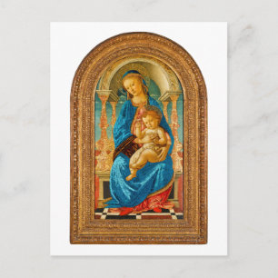 1470 Botticelli Madonna mit Kind auf dem Thron Postkarte