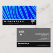 147 mit großem Bildschirm - Gewelltes Blau Visitenkarte (Vorne/Hinten)