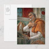 1480, St. Augustine in seiner Zelle Postkarte (Vorne/Hinten)