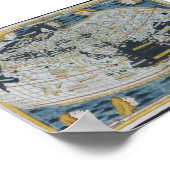 1482 Alte Weltkarte Poster (Ecke)