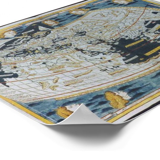 1482 Alte Weltkarte Poster (Ecke)