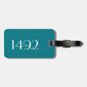 1492 Gepäckanhänger mit Ledergurt (Rückseite horizontal)