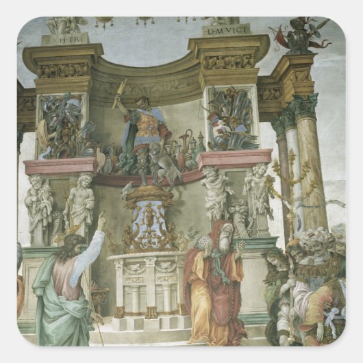 1497-1500 St. Philip Exorcizing a Demon Quadratischer Aufkleber (Vorderseite)