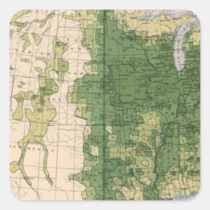 149 Pferde, Maultiere, Esel/Quadratmeilen Quadratischer Aufkleber