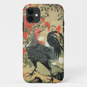 14. 南 天 雄 図, 若 Rote Nuts und Rooster, Jakuchū鶏 Case-Mate iPhone Hülle