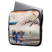 14. 原 宿, 広 重 Hara-juku, Hiroshige, Ukiyo-e Laptopschutzhülle (Vorderseite Links)