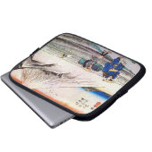 14. 原 宿, 広 重 Hara-juku, Hiroshige, Ukiyo-e Laptopschutzhülle (Vorne Knopf)