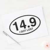 14,9 Ich Got verloren Ovaler Aufkleber (Umschlag)