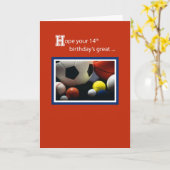 14. All Sports Geburtstag, Balls, Rot Karte (Gelbe Blume)