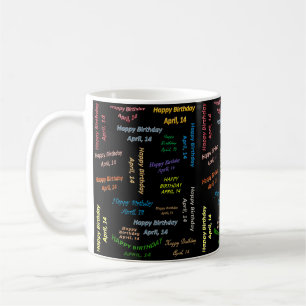 14. April Geburtstags-Tasse Kaffeetasse