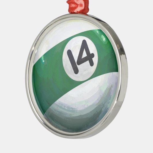 14 Ball Silbernes Ornament (Links)