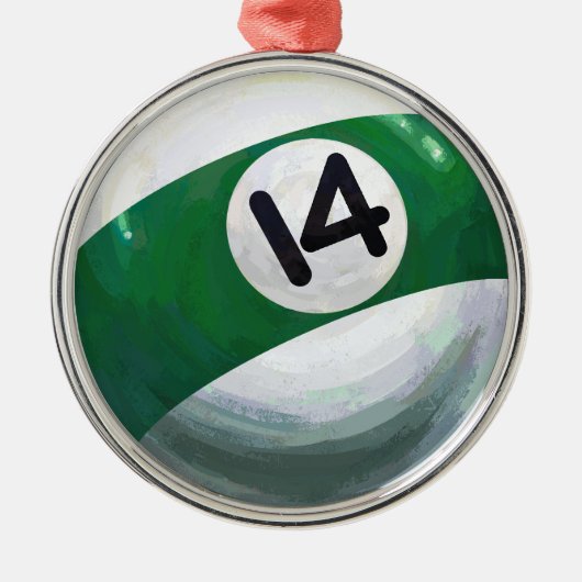14 Ball Silbernes Ornament (Vorne)
