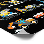 14 Baufahrzeuge und Maschinen Poster (Ecke)