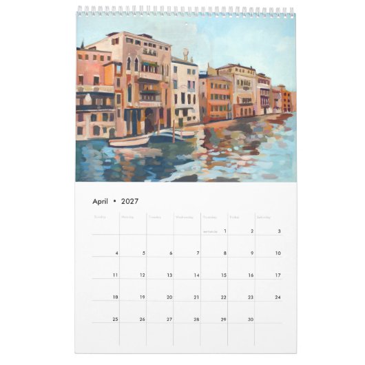 14 Bilder von Venedig, Italien Kalender (Apr 2027)