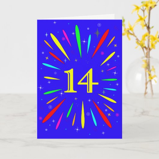 14. Birthday Explosion Card Karte (Gelbe Blume)