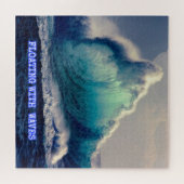 14.Blaue Ozeanwellen, Meeresliebhaber erhalten Vin Puzzle (Horizontal)