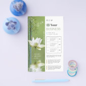 14 cm x 21,6 cm Zen Lotus Vert Flyer (Einzeln)