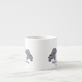 14. elfenbeine Hochzeitstag süsser Elefant Espressotasse