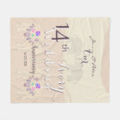 14. Elfenbeinjubiläum Fleece Blanket (Vorderseite (Horizontal))