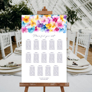 14 farbenfrohe Blumenübersicht Poster